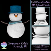 [Sherbert] Full Perm Snowman Knick Knack #1  (ADD)