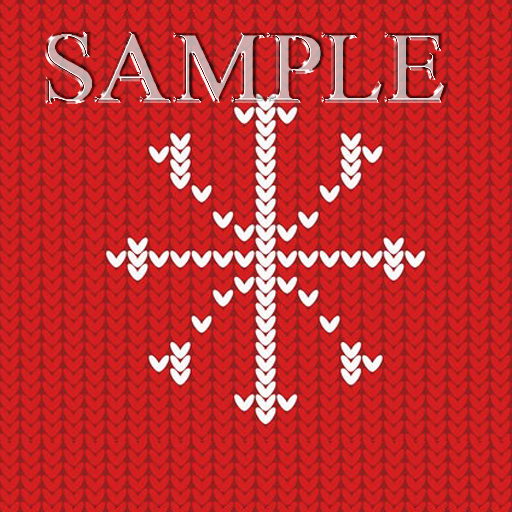 Zoy Texture [ Cozy Regular Snowflake ] Seamless - Red