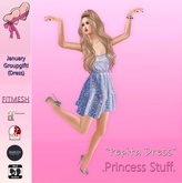 .Princess Stuff. [Pepita Dress] Blue Flowers *add_me*