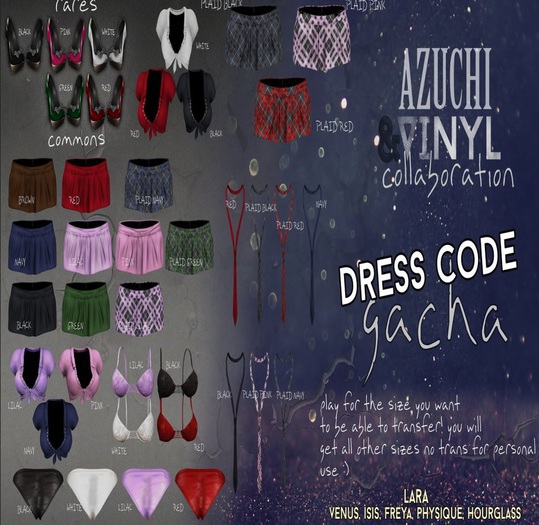 [Azuchi-Vinyl] Dress Code Gacha PAK-Heels MAITREYA  BLACK RARE