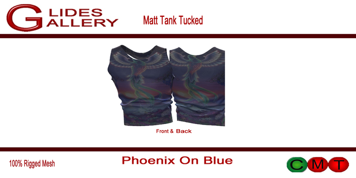 Standard Sizing Matt Tank Tucked Phoenix Blue