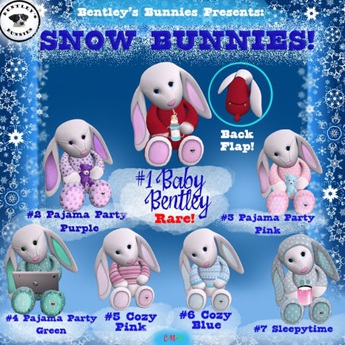 Second Life Marketplace - Bentley's Bunnies-Snow Bunnies! Arctic Bunny