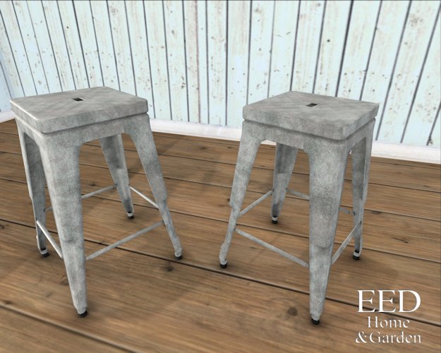 EED's STOOLS SILVER c- boxed
