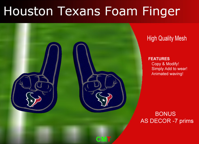 SM - Houston Texans Foam Finger (Box)