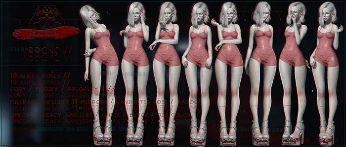 HUMAN GLITCH // VRRGNC POSE / TATTOO SET (wear)