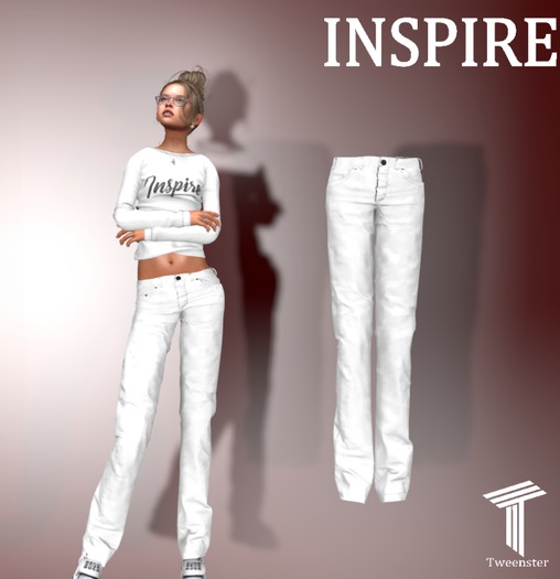 INSPIRE Wrinkled Pants White [Tweenster]