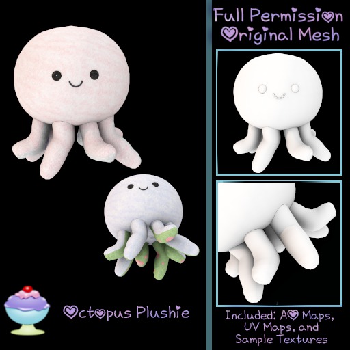 [Sherbert] Full Perm Octopus Plushie (ADD)