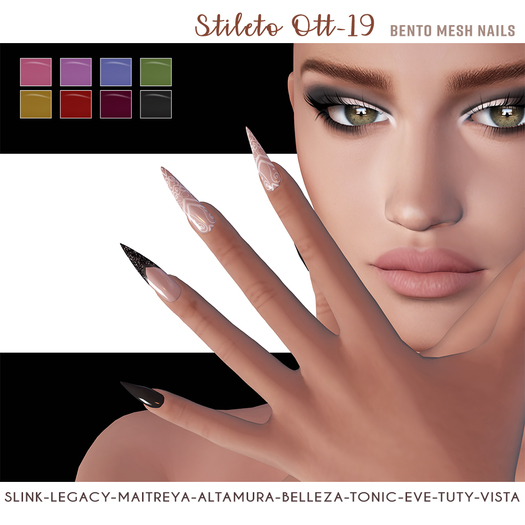 ::SG:: Stileto OTT-19 01 Bento Mesh Nails - UP