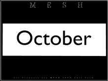 T-3D Creations [ October - C - ]  Regular MESH - Full Perm -