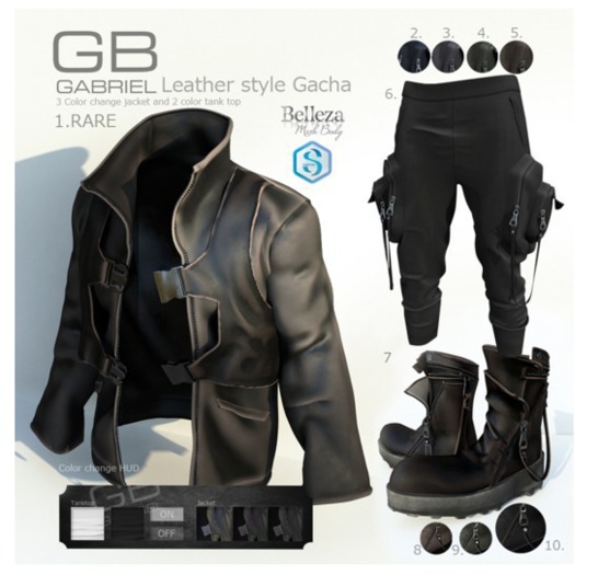 9.::GB:: Leather zip boots / Olive