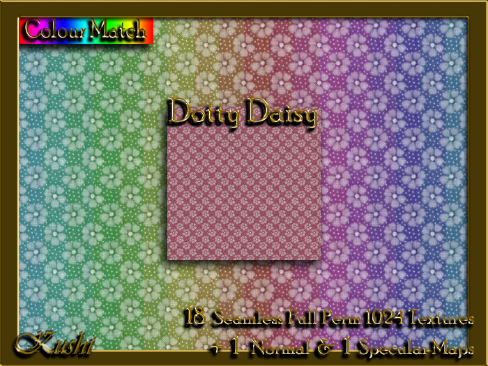 !Kushi! DottyDaisy Textures -WearToUnpack