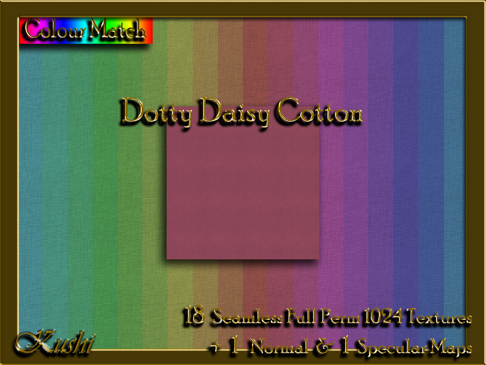 !Kushi! DottyDaisyCOTTON Textures -WearToUnpack