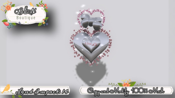 B&N  Heart decoration_silver