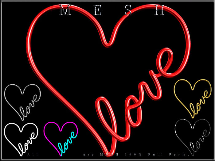 [Feliz] Wire Heart Shaped Love - Micro and Regular Mesh - Full Perm -