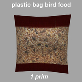 plastic bag bird food  - red