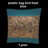 plastic bag bird food - blue