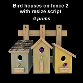 Birdhouses on fence 2 with resize script