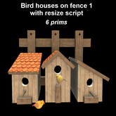 Birdhouses on fence 1 with resize script