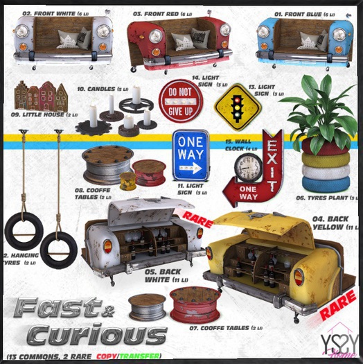 *YS&YS* Fast&Curious Set - 05 Back White RARE