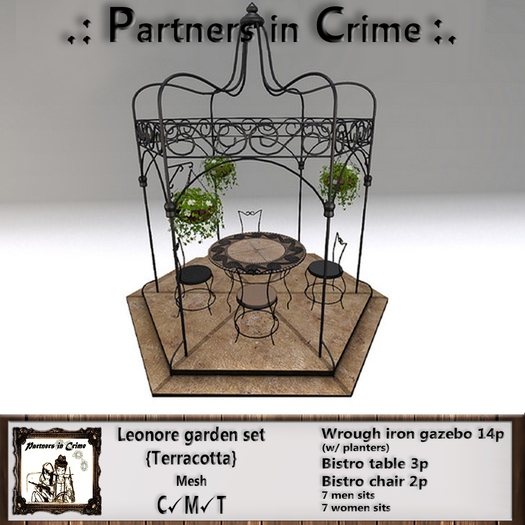 Leonore garden set {Terracotta}