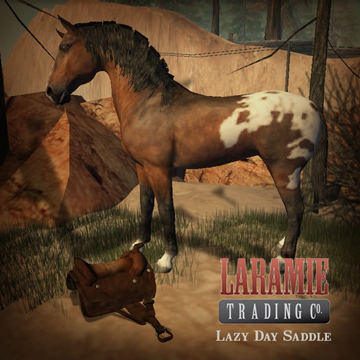 [Blackwood Traders] Lazy Day Saddle with Poses & Grazing Horse