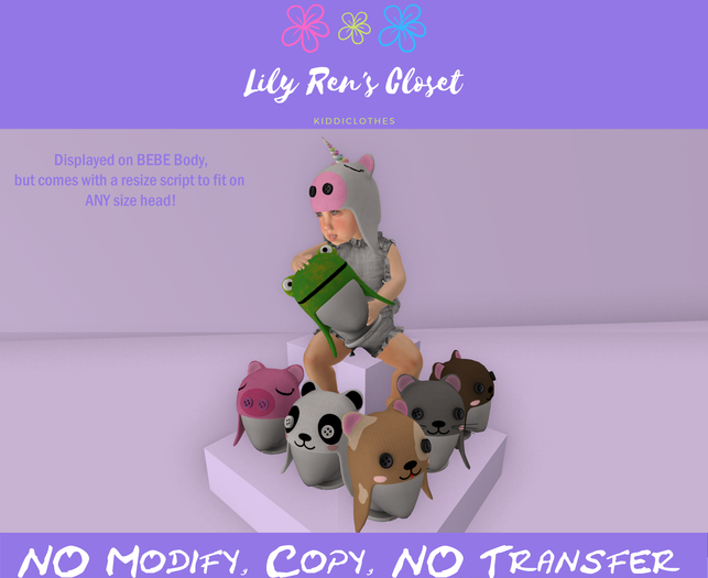 .Lily Ren's Closet. Animal Ear Beanies BOX (add me)