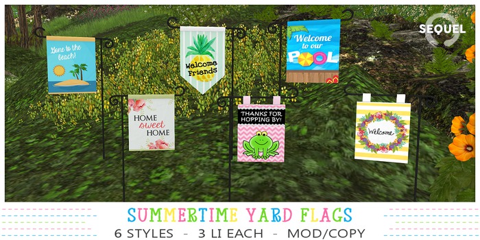 Sequel - Summertime Yard Flags - Fatpack (Wear Me)