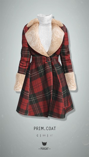 -Pixicat- Prim Coat (PlaidRed)