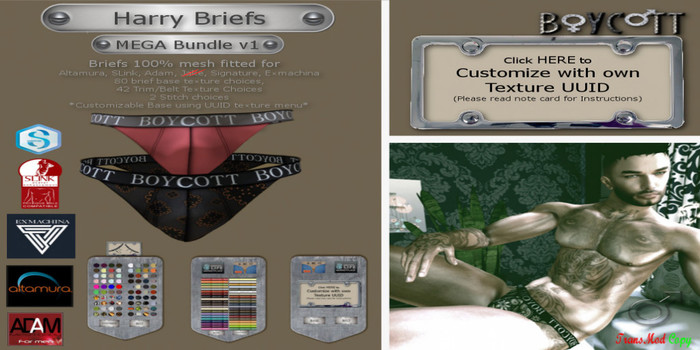 */BOYCOTT\* HARRY BRIEFS MEGA BUNDLE V1 -Signature, EXMACHINA, SLink, Altamura, Adam (ADD)