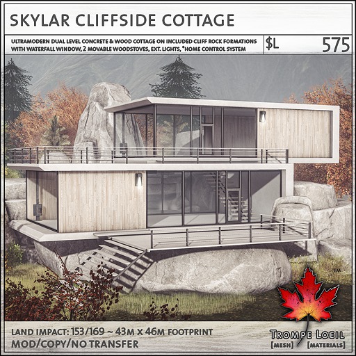 Trompe Loeil - Skylar Cliffside Cottage V1.1 [mesh]
