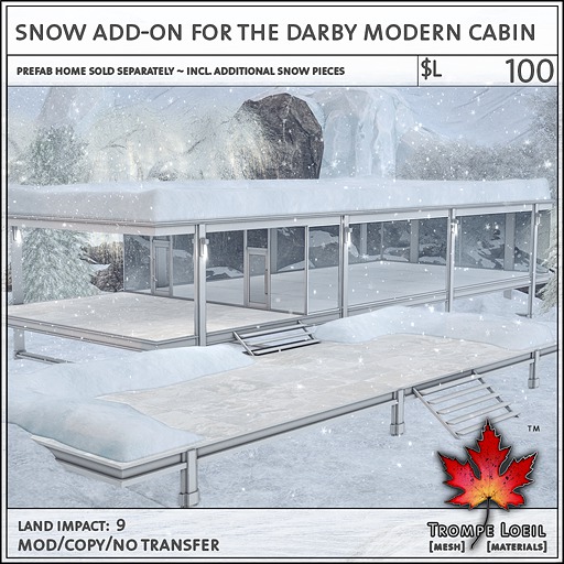 Trompe Loeil - Snow Add-On for the Darby Modern Cabin [mesh]