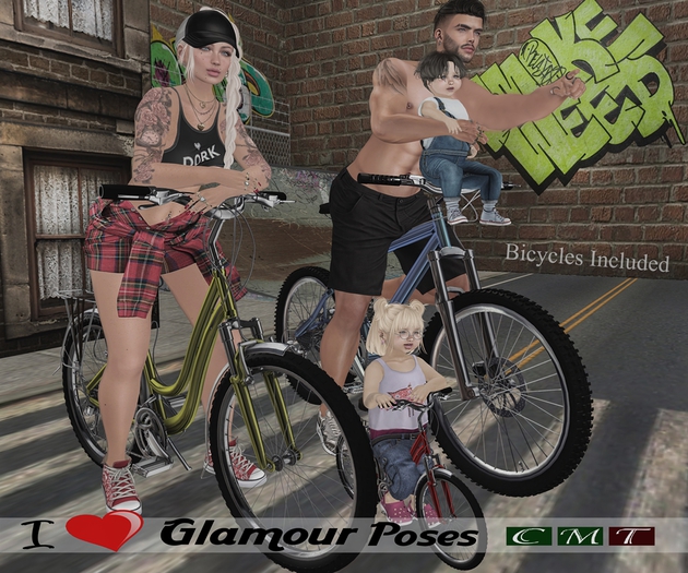 :: GR :: Pose -Family Riding a Bike 01