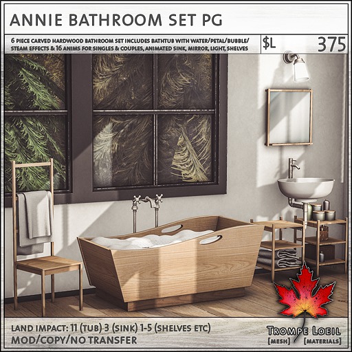 Trompe Loeil - Annie Bathroom Set PG [mesh]