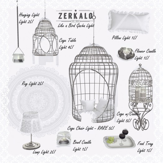 [ zerkalo ] Like a Bird - Cage Table Light