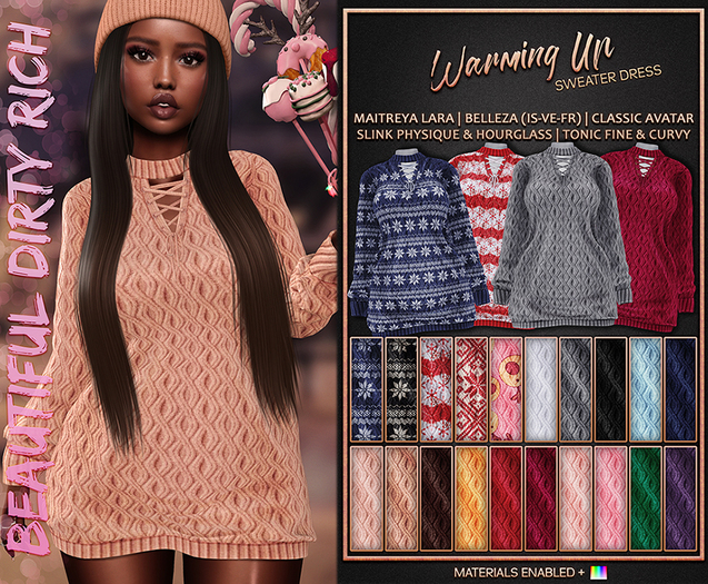 [*B.D.R.* OUTLET] Warming Up -Sweater Dress-