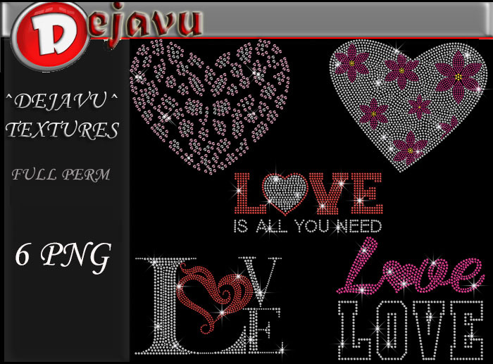 ^Dejavu^ Full Perm Rhinestone Love Png 11