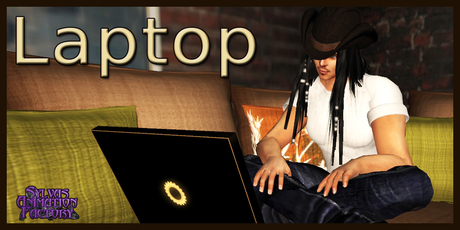 Second Life Marketplace - Laptop -- Sitting Crosslegged and Using a ...