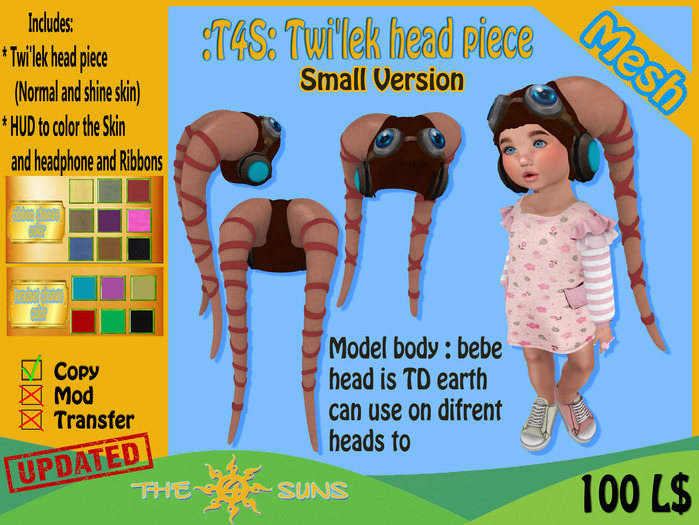 :T4S: Twi'lek head piece (small version)
