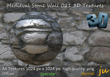 JU Medieval Stone Wall 021 3D Textures Full Perm