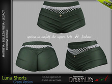 FashionNatic - Luna Shorts Green - Maitreya Lara, Belleza Freya, Legacy