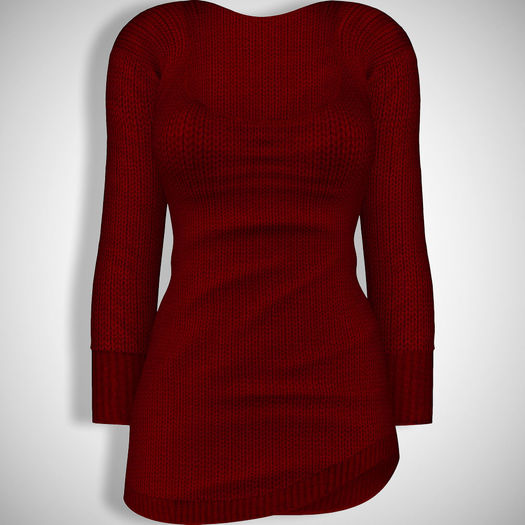 ChicModa // Penny Sweater Dress // RED