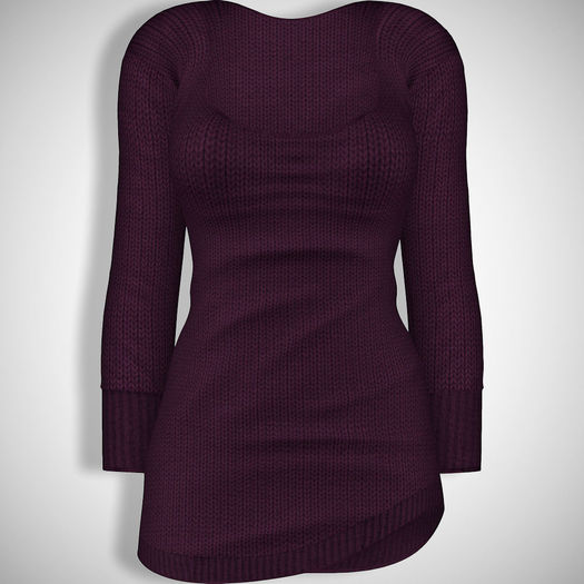 ChicModa // Penny Sweater Dress // EGGPLANT