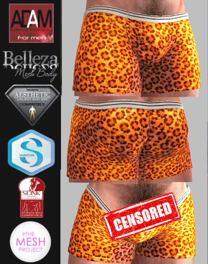 Leopard Skin Boxer - Normal and Exposed