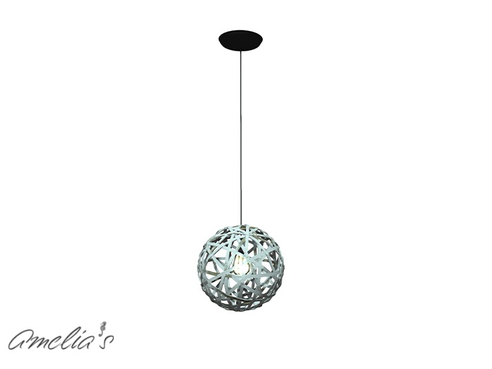 Amelia's Rattan Globe Light (White) Boxed