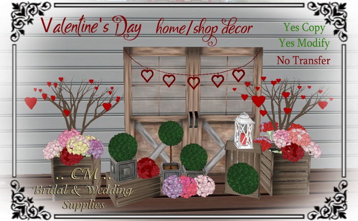..CM..Valentine's Day  Home/Shop Decor  ADD