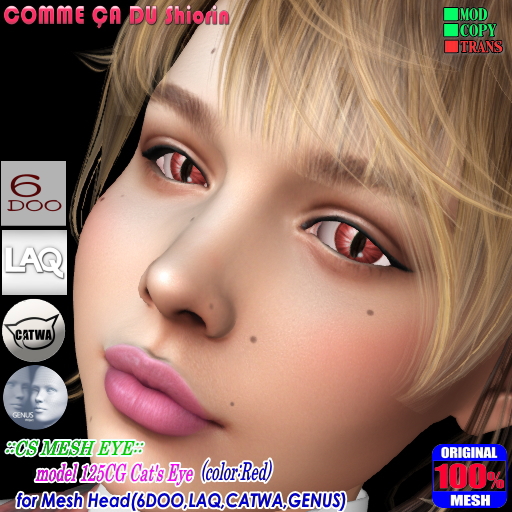 =CS= Mesh Eyes 125CG(Cats-Eyes)for Mesh Head