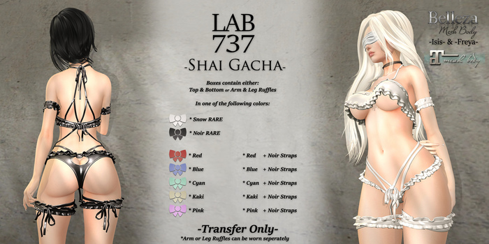 [LAB737] Inverse-Shai-LARA-Ruffles [noir] RARE