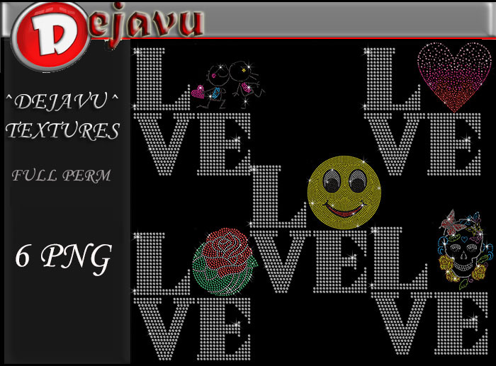 ^Dejavu^ Full Perm Rhinestone Love Png 13