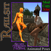 Rail Sit -- Female Leaning on a Handrail Animation (copyable)