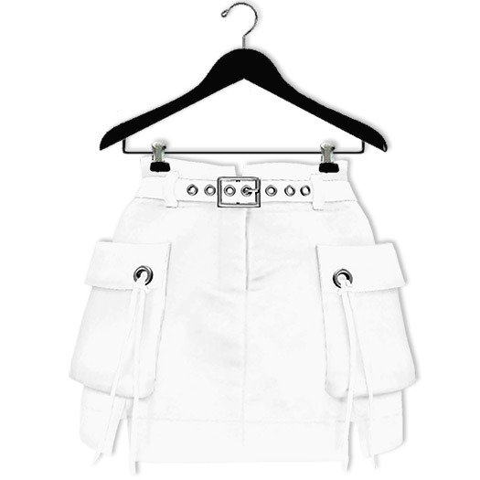 Mimikri - Safari Paperbag Skirt white